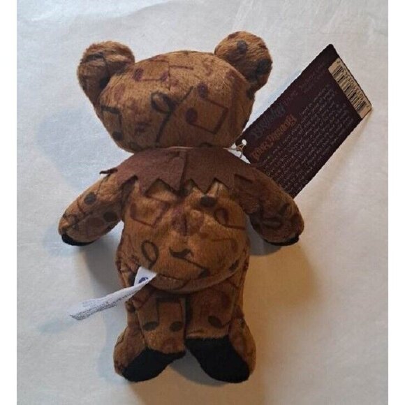 Bird Song Bear Grateful Dead Beanie Musical Notes Brown Plush Doll Collectible - Picture 3 of 4